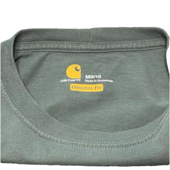 Carhartt Shirt Women Med (8-10) Graphic Logo Gorpcore Balsam Green 103401 G02 - Picture 3 of 7